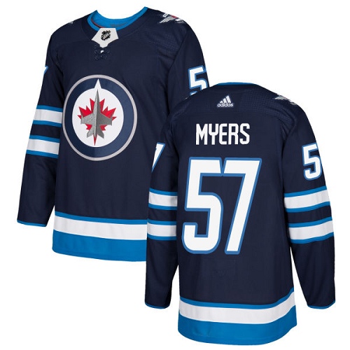 Adidas Jets #57 Tyler Myers Navy Blue Home Authentic Stitched NHL Jersey